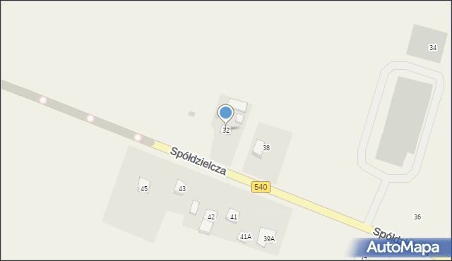 Bielsk, Spółdzielcza, 32, mapa Bielsk