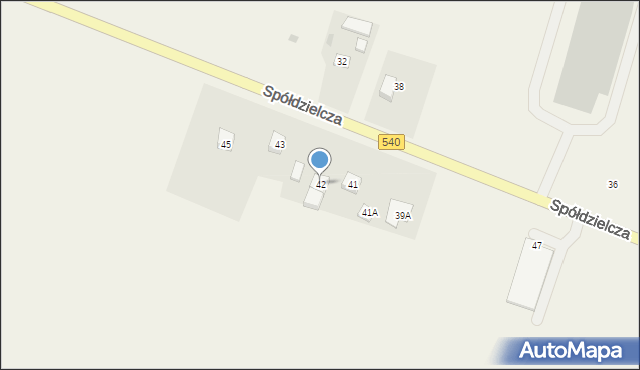 Bielsk, Spółdzielcza, 42, mapa Bielsk