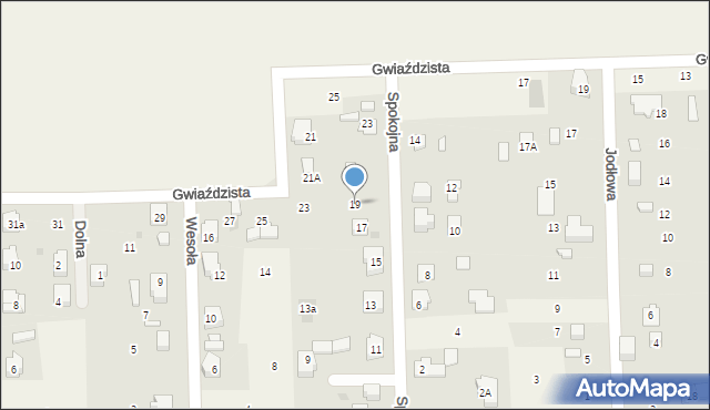 Bieniewice, Spokojna, 19, mapa Bieniewice