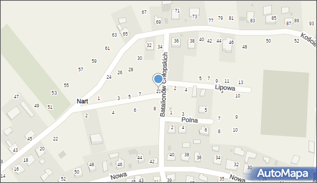 Biskupice Radłowskie, Spacerowa, 11, mapa Biskupice Radłowskie