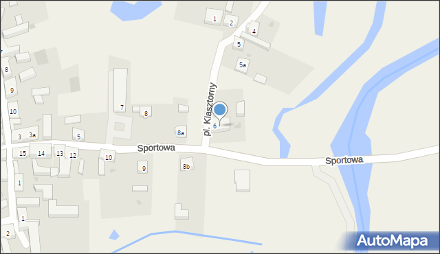 Bledzew, Sportowa, 6, mapa Bledzew