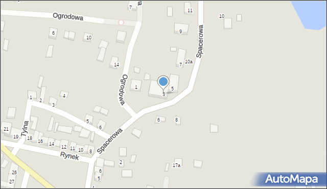 Bogoria, Spacerowa, 3, mapa Bogoria