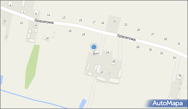 Bojmie, Spacerowa, 20, mapa Bojmie