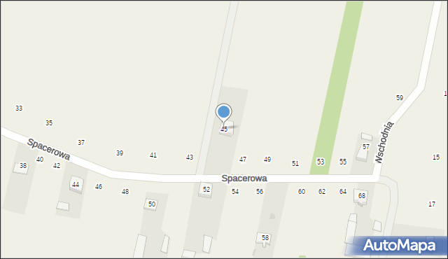 Bojmie, Spacerowa, 45, mapa Bojmie