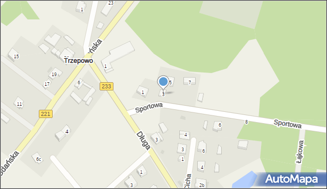 Borowina, Sportowa, 3, mapa Borowina