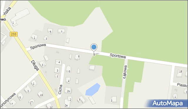 Borowina, Sportowa, 8, mapa Borowina