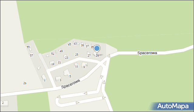 Borówno, Spacerowa, 29, mapa Borówno