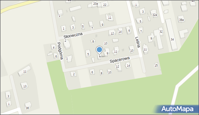 Borowo, Spacerowa, 7, mapa Borowo