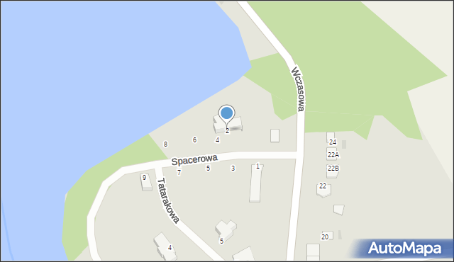 Brodnica, Spacerowa, 2, mapa Brodnica