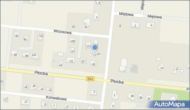 Brwilno, Spacerowa, 1, mapa Brwilno