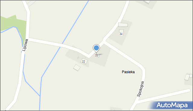 Brzeźnica, Spokojna, 33, mapa Brzeźnica