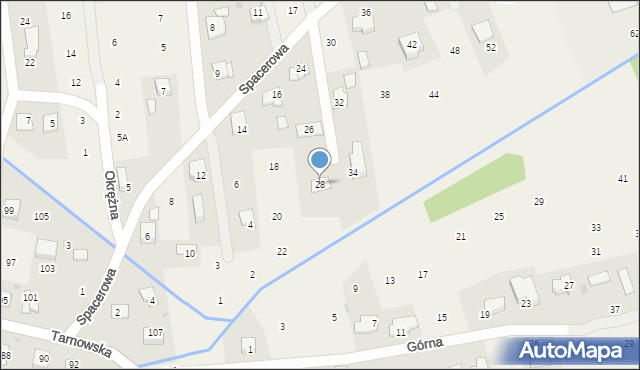 Brzozówka, Spacerowa, 28, mapa Brzozówka