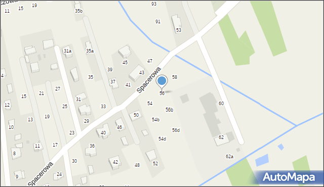 Brzozówka, Spacerowa, 56, mapa Brzozówka