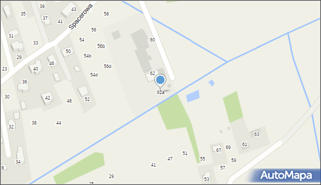 Brzozówka, Spacerowa, 62a, mapa Brzozówka