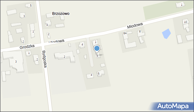 Brzozowo, Sportowa, 3, mapa Brzozowo