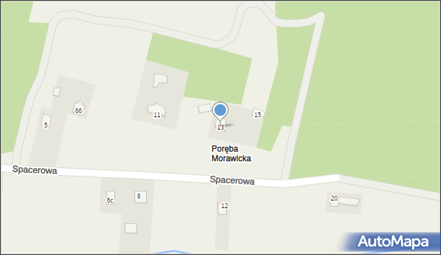 Chałupki, Spacerowa, 13, mapa Chałupki