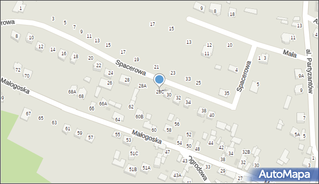 Chęciny, Spacerowa, 28C, mapa Chęciny