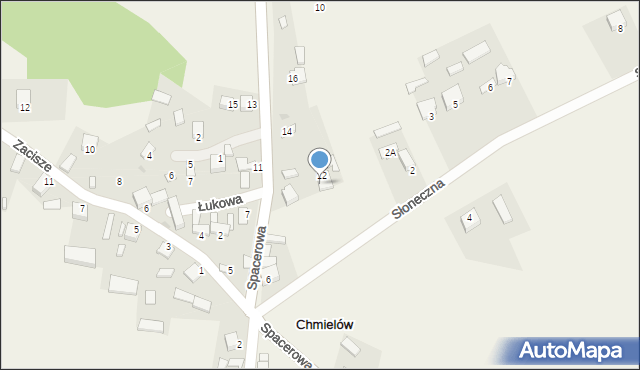 Chmielów, Spacerowa, 14, mapa Chmielów