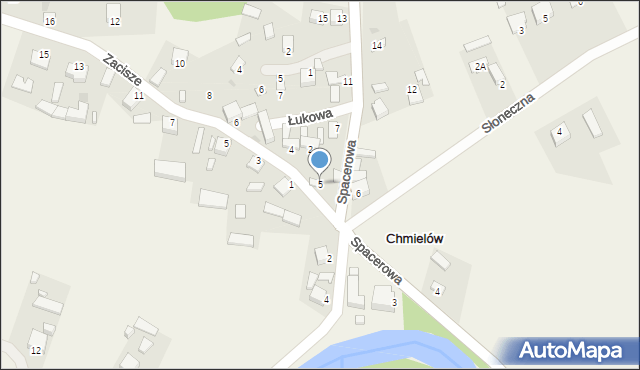 Chmielów, Spacerowa, 5, mapa Chmielów