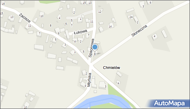 Chmielów, Spacerowa, 6, mapa Chmielów