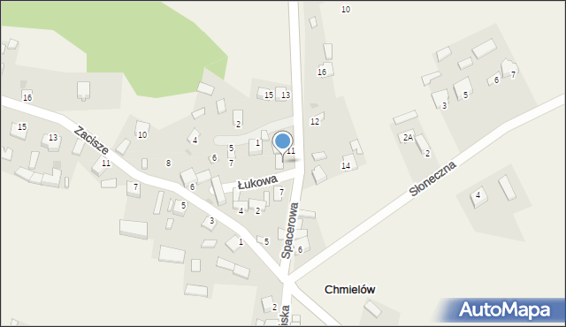 Chmielów, Spacerowa, 9, mapa Chmielów