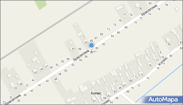 Chmielów, Spacerowa, 58, mapa Chmielów