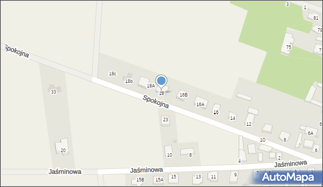 Chodów, Spokojna, 18, mapa Chodów