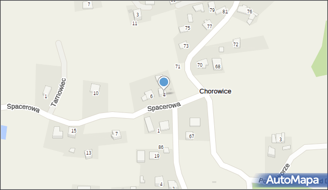 Chorowice, Spacerowa, 4, mapa Chorowice