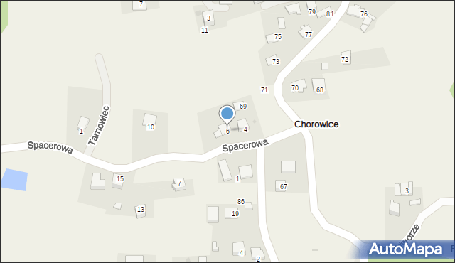 Chorowice, Spacerowa, 6, mapa Chorowice