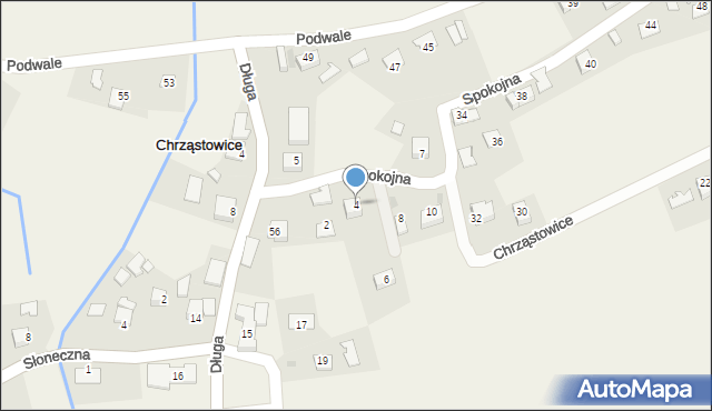 Chrząstowice, Spokojna, 4, mapa Chrząstowice