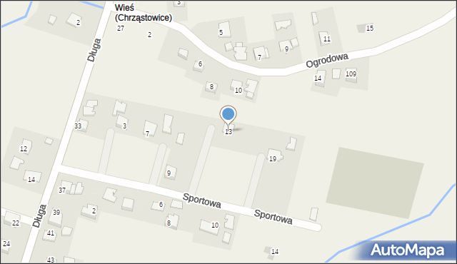 Chrząstowice, Sportowa, 13, mapa Chrząstowice