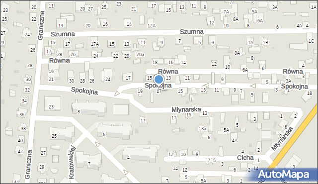 Ciechanów, Spokojna, 17, mapa Ciechanów