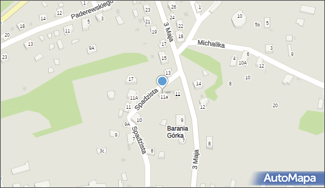 Ciężkowice, Spadzista, 14, mapa Ciężkowice