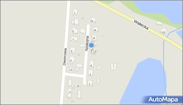 Czaplinek, Spokojna, 8, mapa Czaplinek