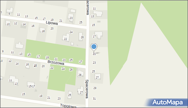 Czarnocin, Spacerowa, 21, mapa Czarnocin