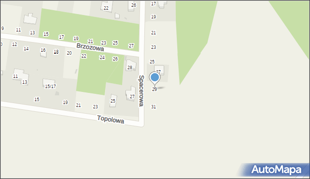 Czarnocin, Spacerowa, 29, mapa Czarnocin