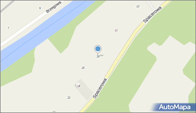 Czaszyn, Spacerowa, 14, mapa Czaszyn