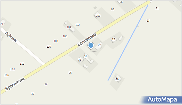 Czaszyn, Spacerowa, 29, mapa Czaszyn