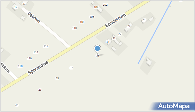 Czaszyn, Spacerowa, 35, mapa Czaszyn