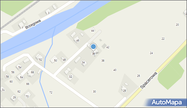 Czaszyn, Spacerowa, 36, mapa Czaszyn