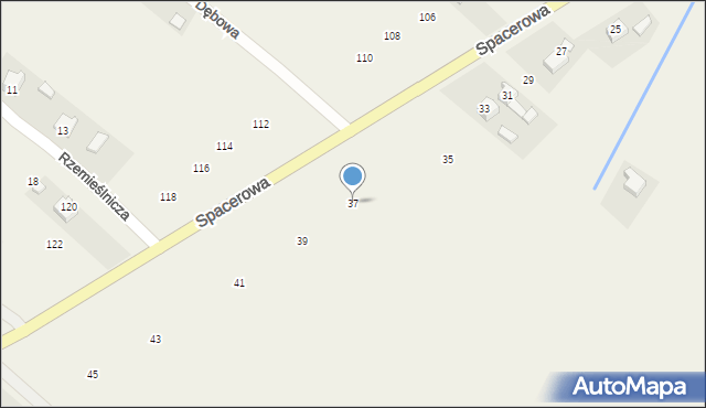 Czaszyn, Spacerowa, 37, mapa Czaszyn