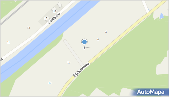 Czaszyn, Spacerowa, 8, mapa Czaszyn