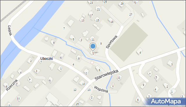 Czaszyn, Sportowa, 1, mapa Czaszyn