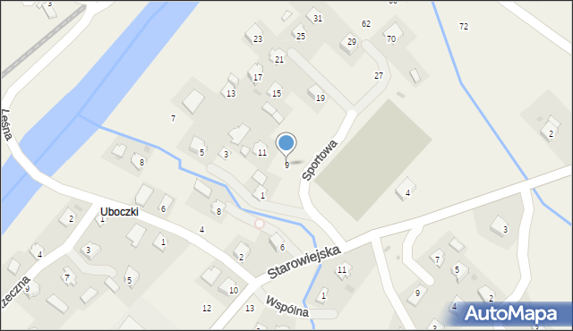 Czaszyn, Sportowa, 9, mapa Czaszyn