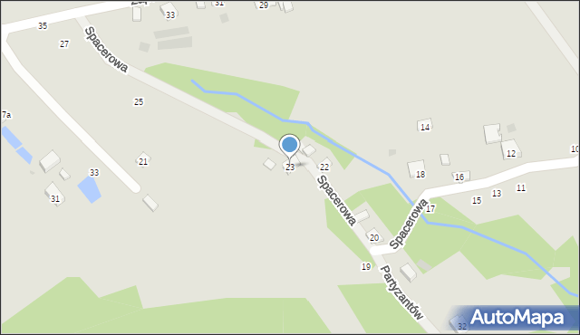 Czchów, Spacerowa, 23, mapa Czchów
