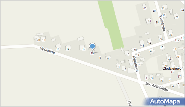 Czerniewice, Spokojna, 10, mapa Czerniewice