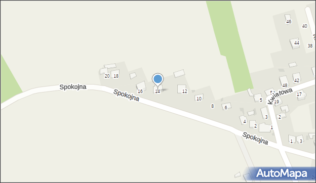 Czerniewice, Spokojna, 14, mapa Czerniewice