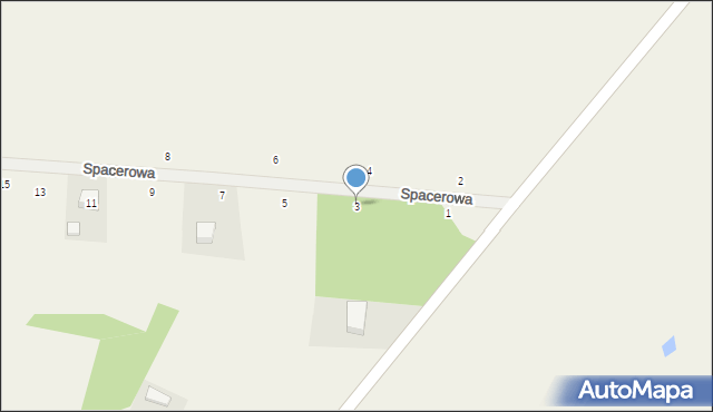 Częstkowo, Spacerowa, 3, mapa Częstkowo