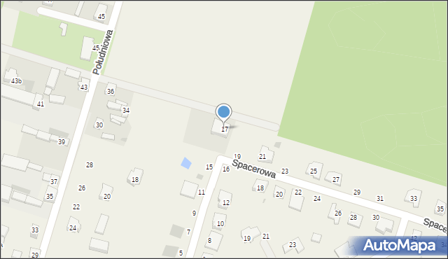 Dąbrowa, Spacerowa, 17, mapa Dąbrowa