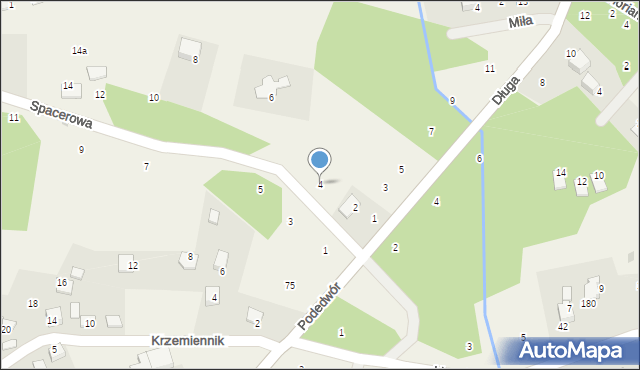 Dąbrowa Szlachecka, Spacerowa, 4, mapa Dąbrowa Szlachecka